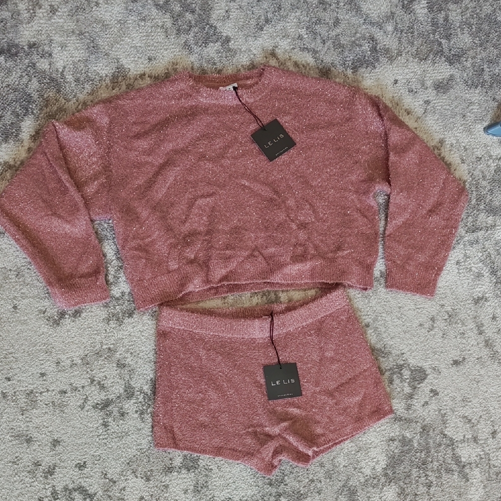 Le Lis Dusty Rose Knit Set